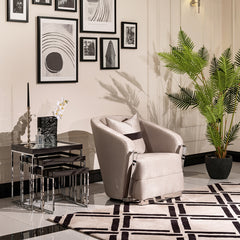 Carmela Charcoal Sand Nesting Tables (Set of 3) - Ornate Home