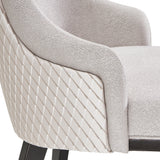 Carmela Charcoal Sand/Zinc Dining Arm Chair (Set of 2) - Ornate Home