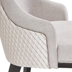 Carmela Charcoal Sand/Zinc Dining Arm Chair (Set of 2) - Ornate Home