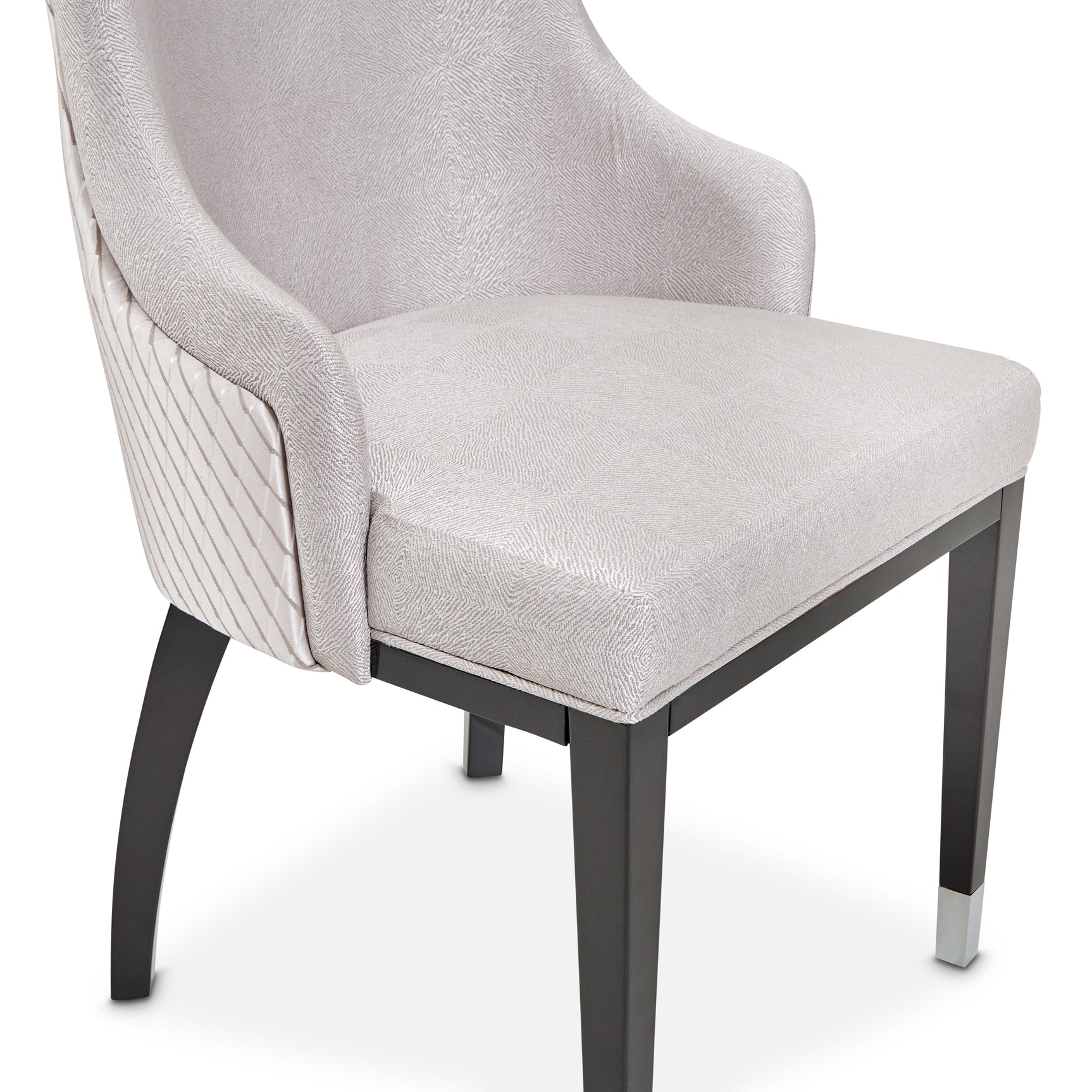 Carmela Charcoal Sand/Zinc Dining Arm Chair (Set of 2) - Ornate Home