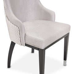 Carmela Charcoal Sand/Zinc Dining Arm Chair (Set of 2) - Ornate Home