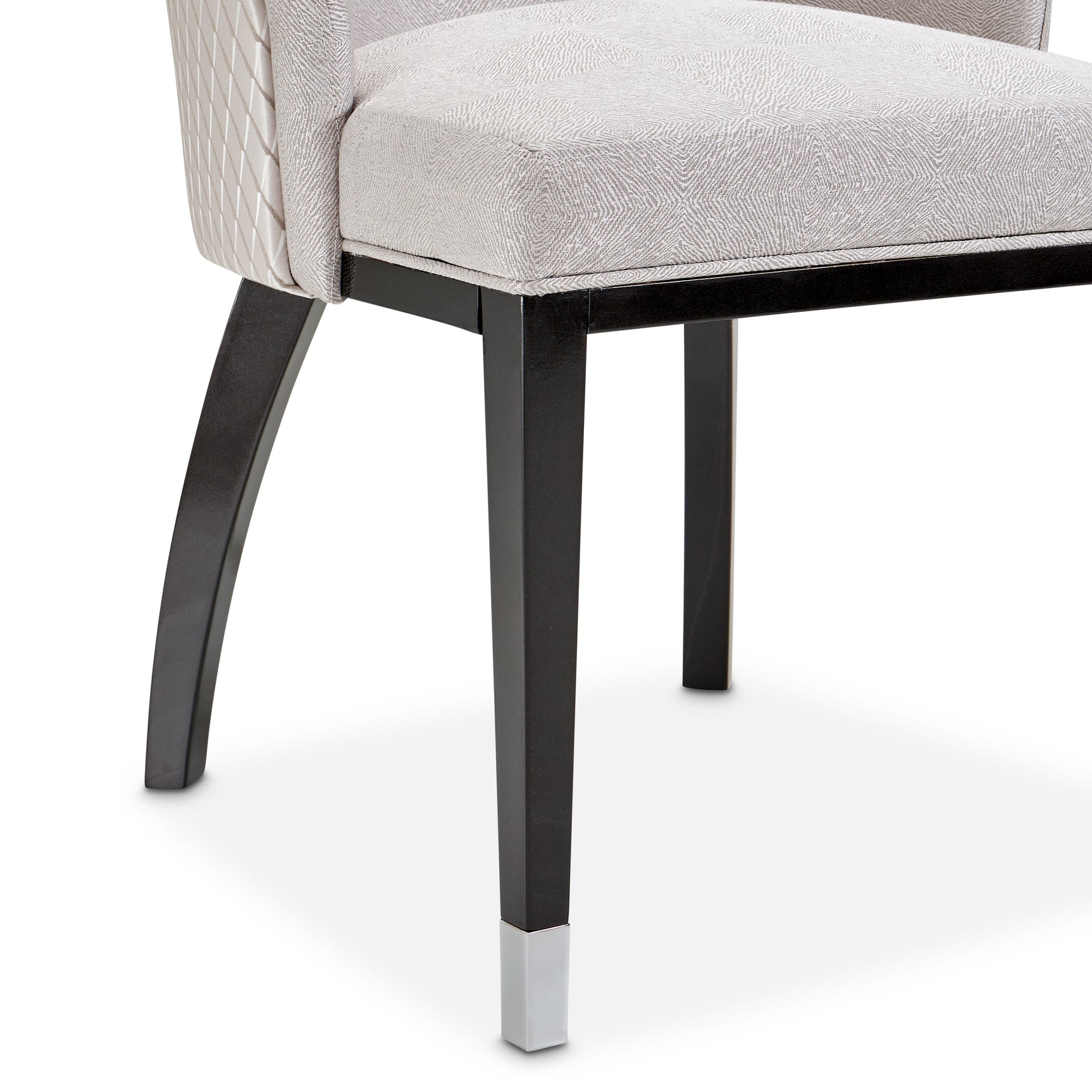 Carmela Charcoal Sand/Zinc Dining Arm Chair (Set of 2) - Ornate Home