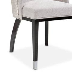Carmela Charcoal Sand/Zinc Dining Arm Chair (Set of 2) - Ornate Home