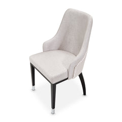 Carmela Charcoal Sand/Zinc Dining Arm Chair (Set of 2) - Ornate Home