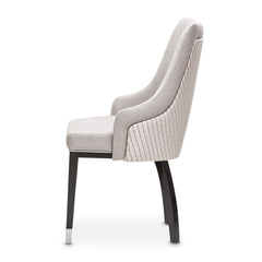 Carmela Charcoal Sand/Zinc Dining Arm Chair (Set of 2) - Ornate Home