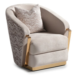 Carmela Gold/Almond Accent Chair - Ornate Home