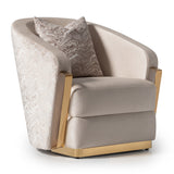 Carmela Gold/Almond Accent Chair - Ornate Home