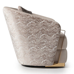 Carmela Gold/Almond Accent Chair - Ornate Home