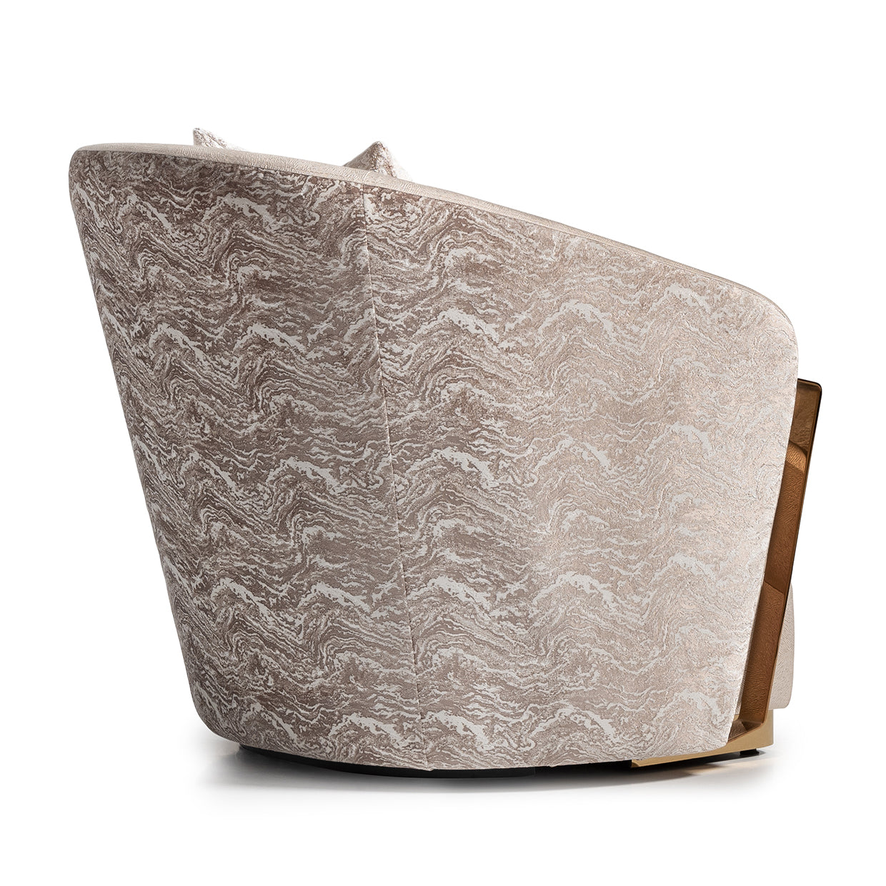Carmela Gold/Almond Accent Chair - Ornate Home