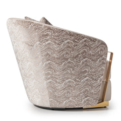 Carmela Gold/Almond Accent Chair - Ornate Home