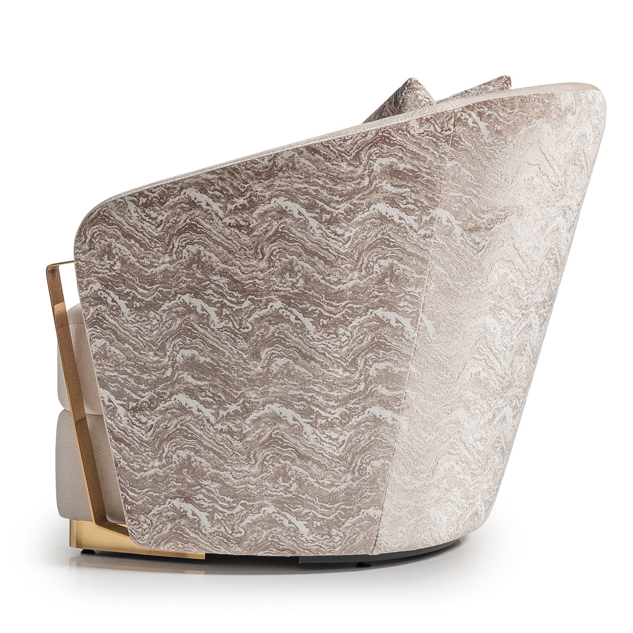 Carmela Gold/Almond Accent Chair - Ornate Home