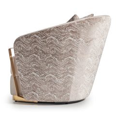 Carmela Gold/Almond Accent Chair - Ornate Home
