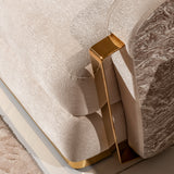 Carmela Gold/Almond Accent Chair - Ornate Home