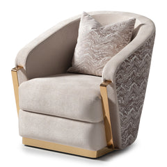 Carmela Gold/Almond Accent Chair - Ornate Home