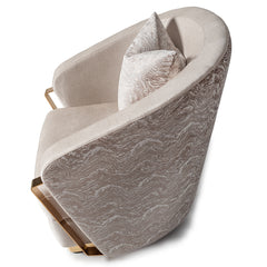 Carmela Gold/Almond Accent Chair - Ornate Home