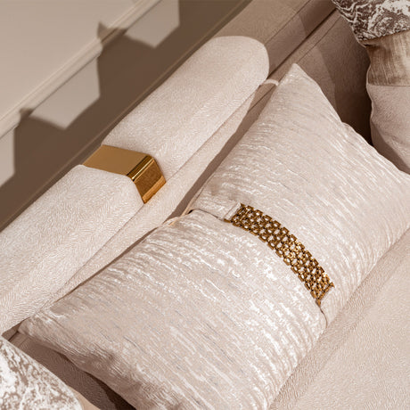 Carmela Gold/Almond Mansion Sofa - Ornate Home