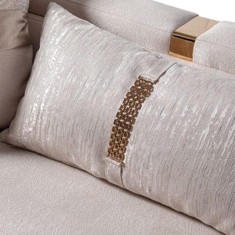 Carmela Gold/Almond Mansion Sofa - Ornate Home