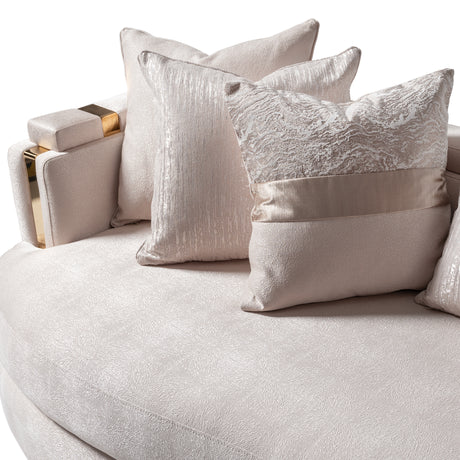 Carmela Gold/Almond Mansion Sofa - Ornate Home