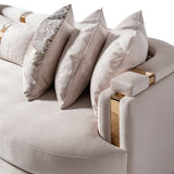 Carmela Gold/Almond Mansion Sofa - Ornate Home