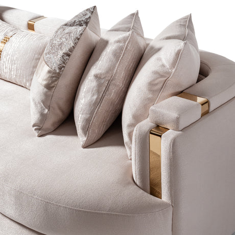 Carmela Gold/Almond Mansion Sofa - Ornate Home