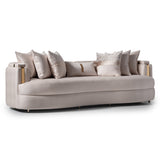 Carmela Gold/Almond Mansion Sofa - Ornate Home