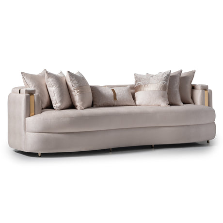 Carmela Gold/Almond Mansion Sofa - Ornate Home