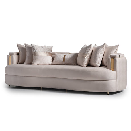 Carmela Gold/Almond Mansion Sofa - Ornate Home