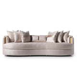 Carmela Gold/Almond Mansion Sofa - Ornate Home