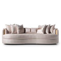Carmela Gold/Almond Mansion Sofa - Ornate Home