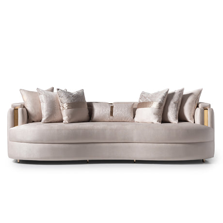 Carmela Gold/Almond Mansion Sofa - Ornate Home