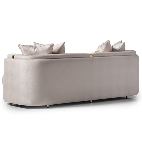Carmela Gold/Almond Sofa - Ornate Home