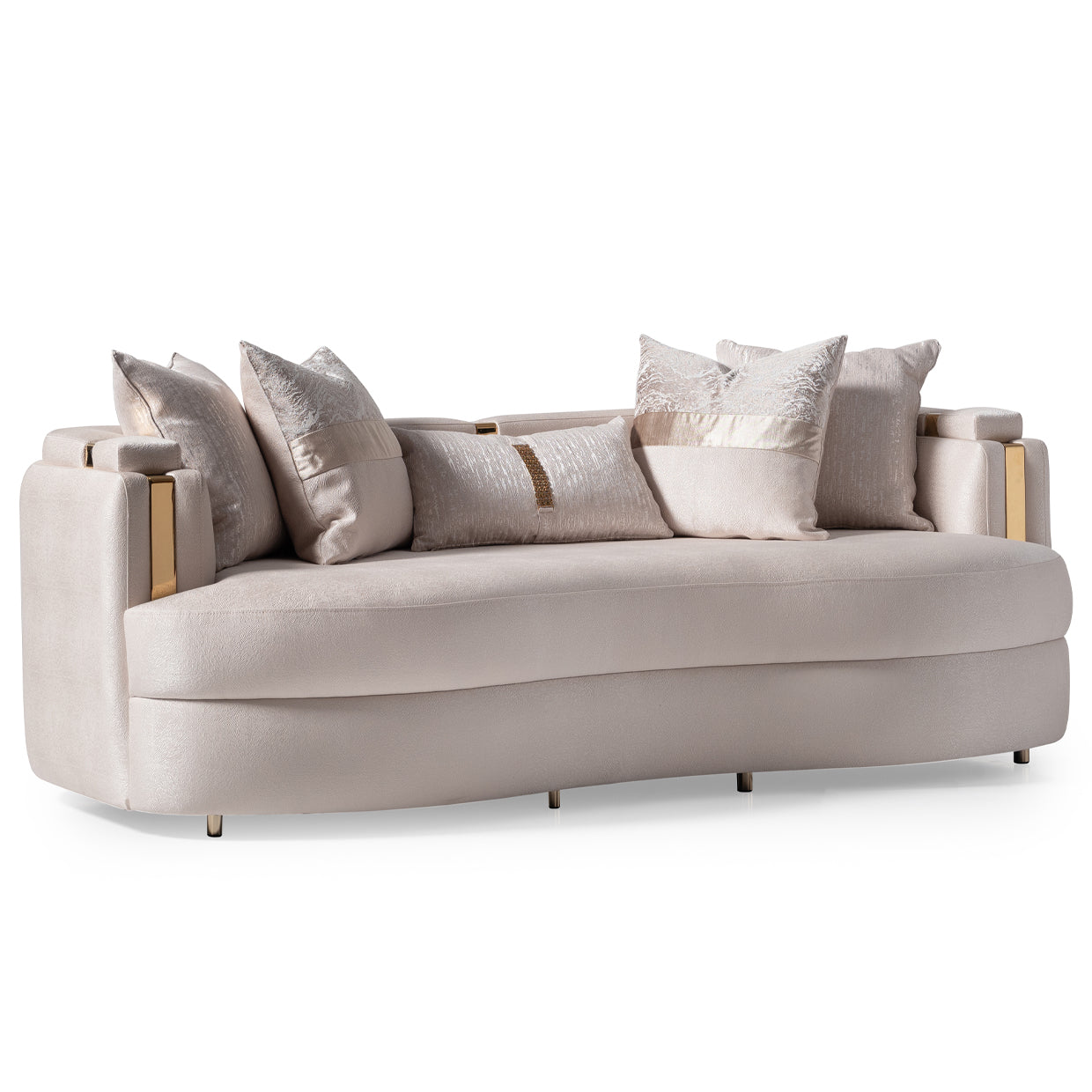 Carmela Gold/Almond Sofa - Ornate Home