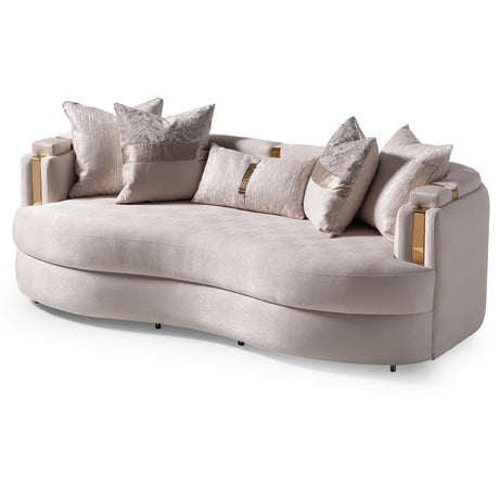 Carmela Gold/Almond Sofa - Ornate Home