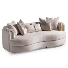 Carmela Gold/Almond Sofa - Ornate Home