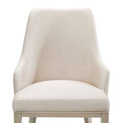 Carmela Shimmer Ivory/Almond Dining Arm Chair (Set of 2) - Ornate Home
