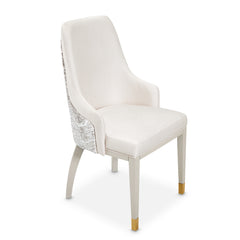 Carmela Shimmer Ivory/Almond Dining Arm Chair (Set of 2) - Ornate Home