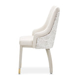 Carmela Shimmer Ivory/Almond Dining Arm Chair (Set of 2) - Ornate Home