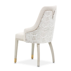 Carmela Shimmer Ivory/Almond Dining Arm Chair (Set of 2) - Ornate Home