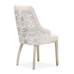 Carmela Shimmer Ivory/Almond Dining Arm Chair (Set of 2) - Ornate Home