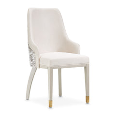 Carmela Shimmer Ivory/Almond Dining Arm Chair (Set of 2) - Ornate Home