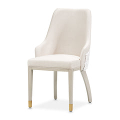 Carmela Shimmer Ivory/Almond Dining Arm Chair (Set of 2) - Ornate Home