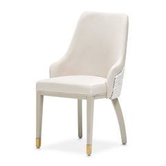 Carmela Shimmer Ivory/Almond Dining Arm Chair (Set of 2) - Ornate Home