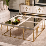 Carmela Shimmer Ivory Cocktail Table - Ornate Home
