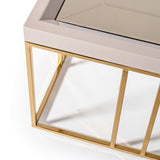 Carmela Shimmer Ivory Cocktail Table - Ornate Home