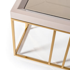 Carmela Shimmer Ivory Cocktail Table - Ornate Home