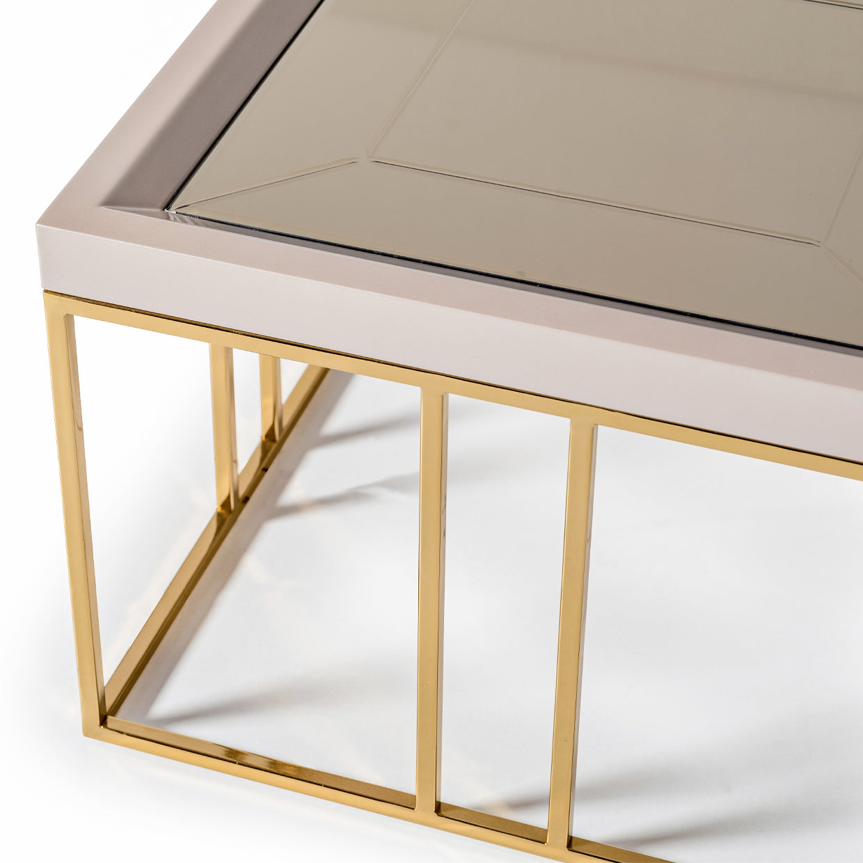 Carmela Shimmer Ivory Cocktail Table - Ornate Home