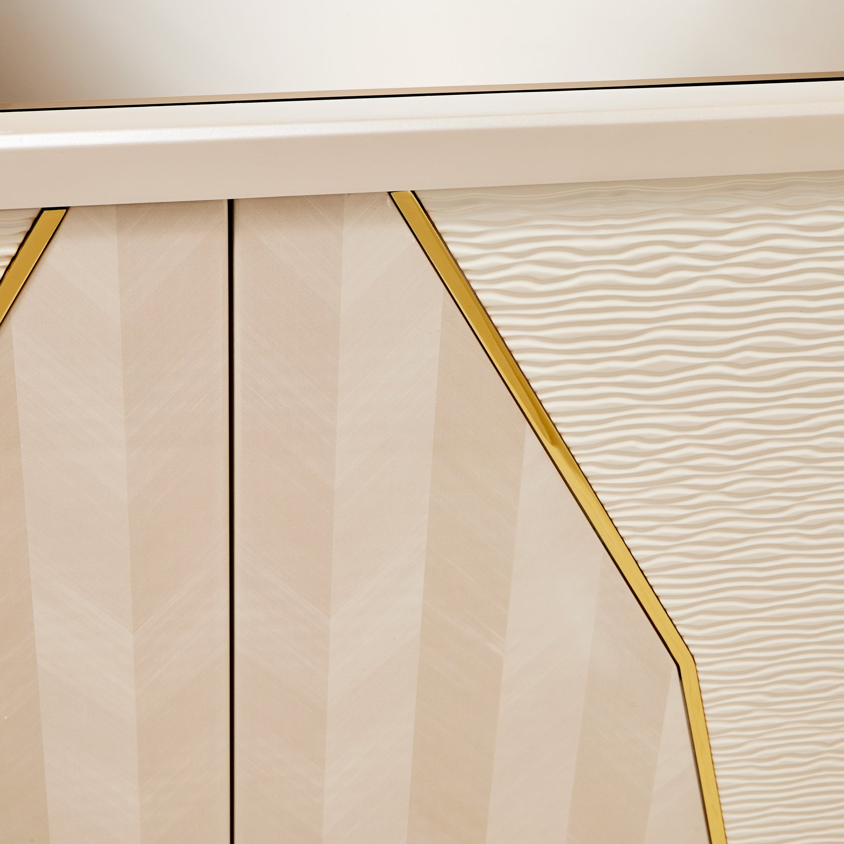 Carmela Shimmer Ivory Console Table - Ornate Home