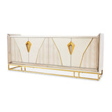 Carmela Shimmer Ivory Console Table - Ornate Home
