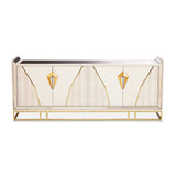 Carmela Shimmer Ivory Console Table - Ornate Home