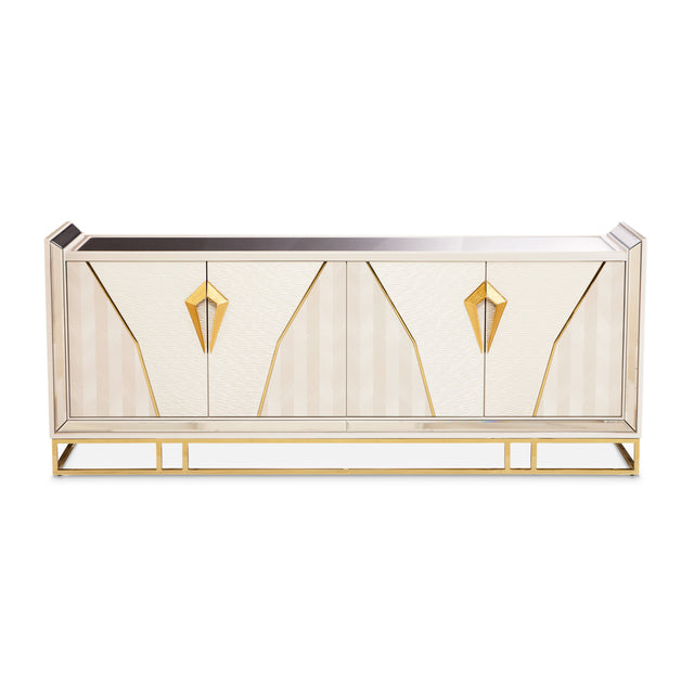 Carmela Shimmer Ivory Console Table - Ornate Home